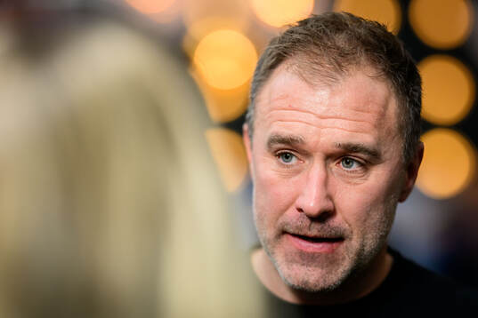 Head coach Michael Apelgren of Sweden at a press meet