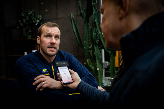 Max Darj of Sweden at a press meet