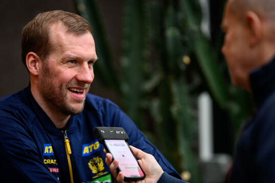 Max Darj of Sweden at a press meet