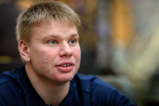 Axel Månsson of Sweden at a press meet
