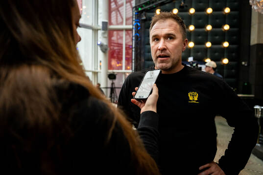 Head coach Michael Apelgren of Sweden at a press meet