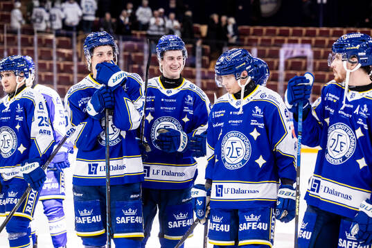 Leksands Tinus Luc Koblar jublar