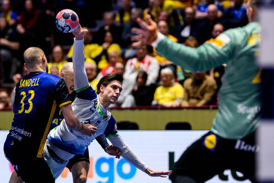 Lukas Sandell of Sweden and Domen Makuc of Slovenia