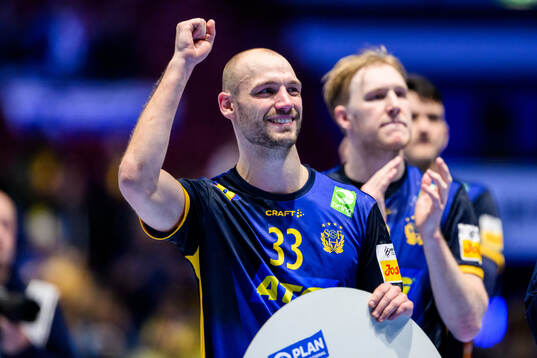 Lukas Sandell of Sweden celebrates