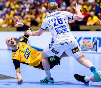 Lukas Sandell of Sweden and Haukur Thrastarson of Iceland
