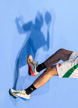 The shadow of Gergo Fazekas of Hungary