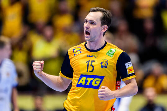 Hampus Wanne of Sweden celebrates