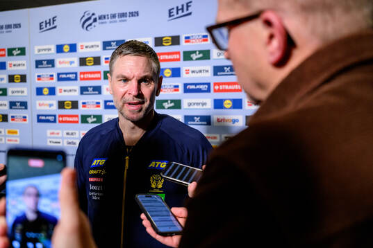 Goalkeeper Andreas Palicka of Sweden