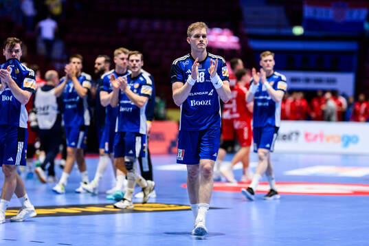 Ellidi Vidarsson of Iceland looks dejected