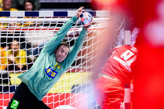 Goalkeeper Andreas Palicka of Sweden