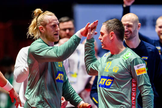 Goalkeeper Mikael Appelgren and goalkeeper Andreas Palicka