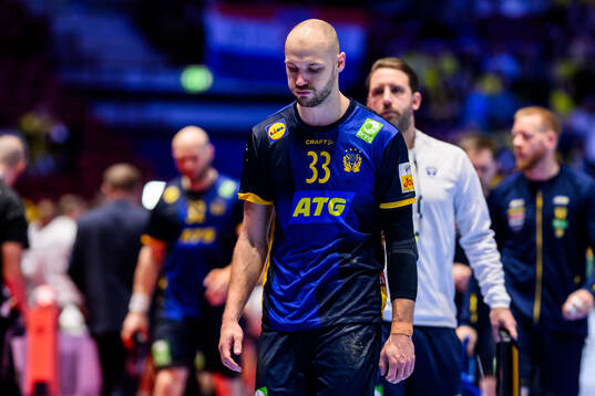 Lukas Sandell of Sweden looks dejected