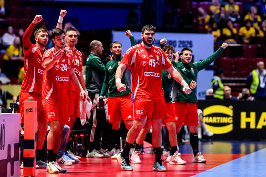 Miklos Rosta of Hungary celebrates