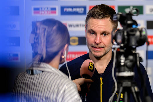 Goalkeeper Andreas Palicka of Sweden
