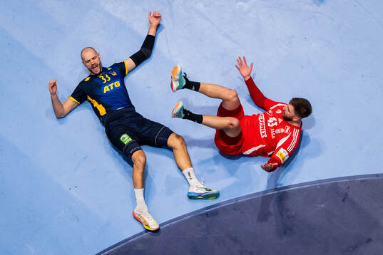 Lukas Sandell of Sweden and Zoran Ilic of Hungary