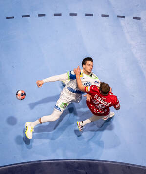 Domen Makuc of Slovenia and David Mandic of Croatia