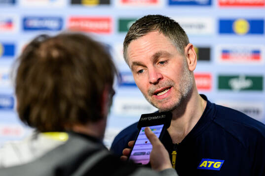 Goalkeeper Andreas Palicka of Sweden
