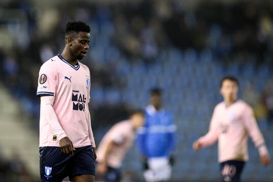 Salifou Soumah of Malmö FF looks dejected