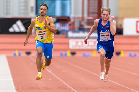 Zion Eriksson of Sweden and Arttu Tauriainen of Finland
