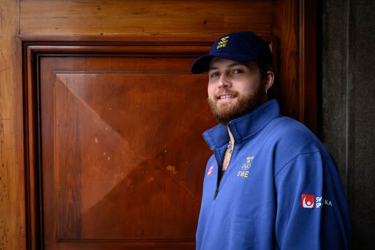 William Nylander poses for a portrait at a press conference