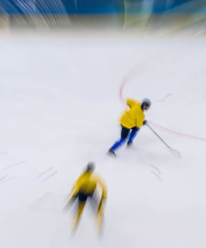 Filip Forsberg of Sweden at an ice hockey practice session