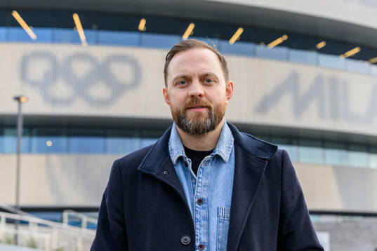 Swedish journalist Henrik Sjöberg poses for a portrait