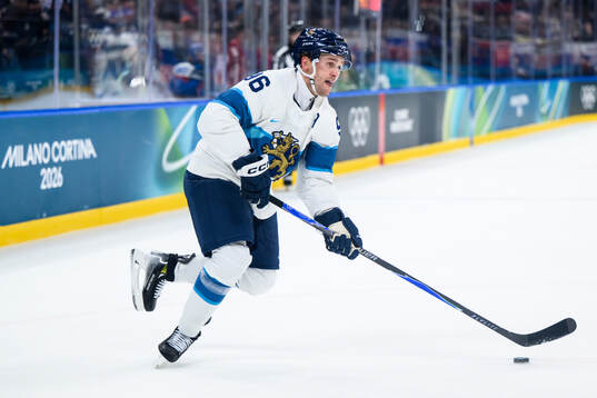 Mikko Rantanen of Finland in the men's ice hockey game