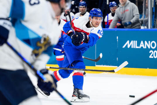 Martin Fehervary of Slovakia in the men's ice hockey game