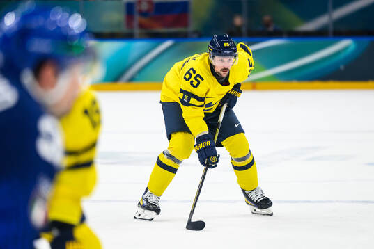 Erik Karlsson of Sweden in the men's ice hockey game
