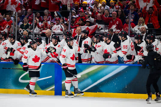 Bo Horvat of Canada celebrates