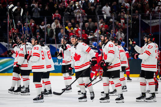 Sam Reinhart of Canada celebrates
