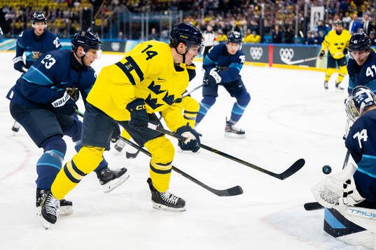 Joel Eriksson Ek of Sweden in the men's ice hockey game