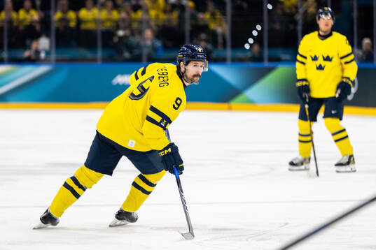 Filip Forsberg of Sweden in the men's ice hockey game