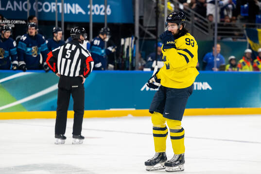 Mika Zibanejad of Sweden looks dejected
