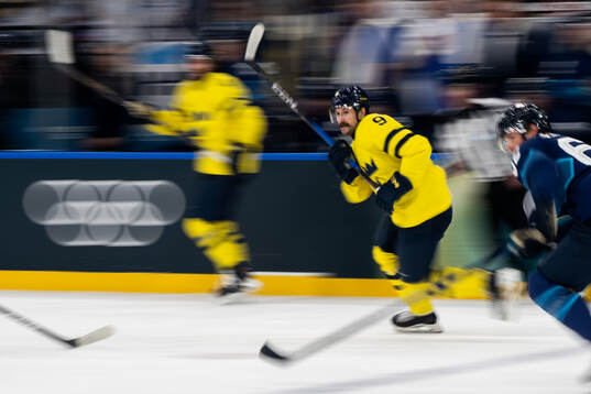 Filip Forsberg of Sweden in the men's ice hockey game