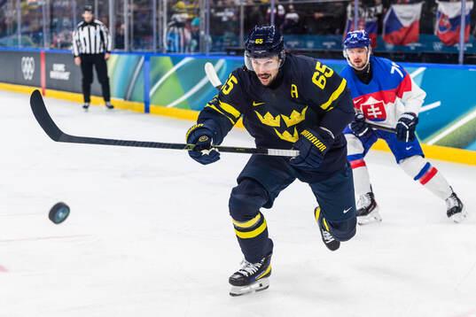 Erik Karlsson of Sweden in the men's ice hockey game