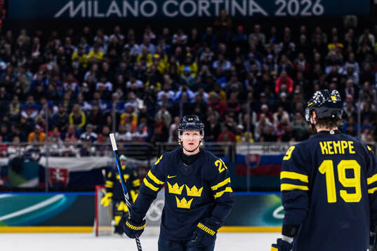 Rasmus Dahlin of Sweden in the men's ice hockey game