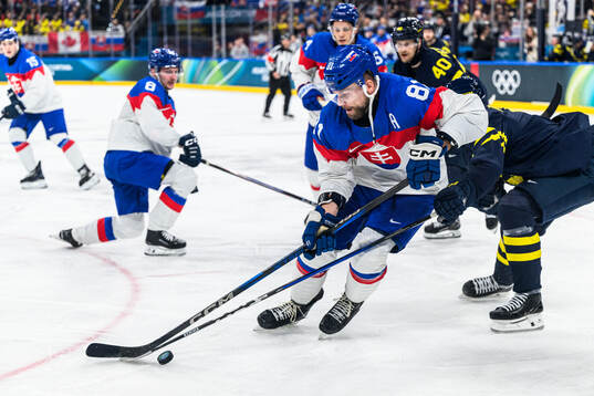 Erik Cernak of Slovakia in the men's ice hockey game