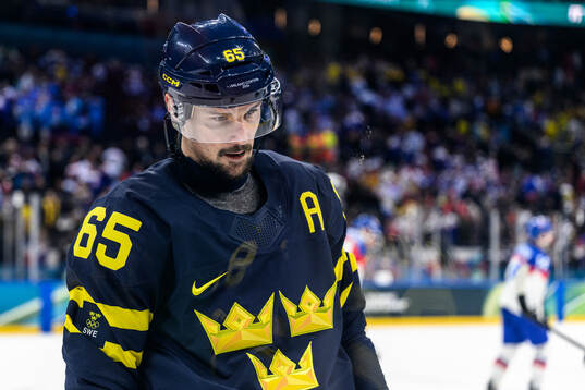Erik Karlsson of Sweden in the men's ice hockey game