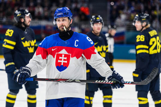 Tomas Tatar of Slovakia looks dejected
