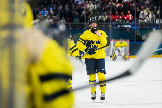 Sara Hjalmarsson of Sweden looks dejected in the women's