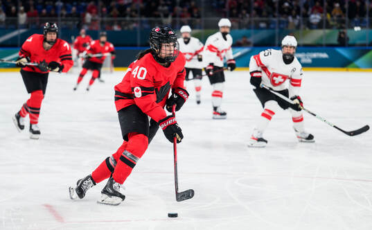 Blayre Turnbull of Canada in the women's ice hockey