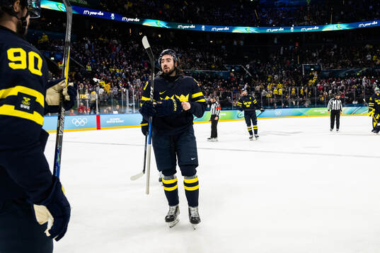 Mika Zibanejad of Sweden in the men's ice hockey