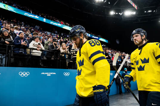 William Nylander of Sweden looks dejected