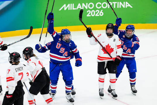 Hilary Knight of USA celebrates