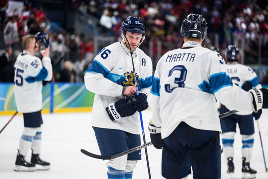 Mikko Rantanen of Finland looks dejected