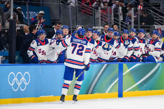 Tage Thompson of USA celebrates