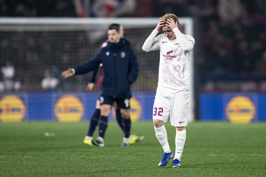 Markus Haaland of Brann looks dejected