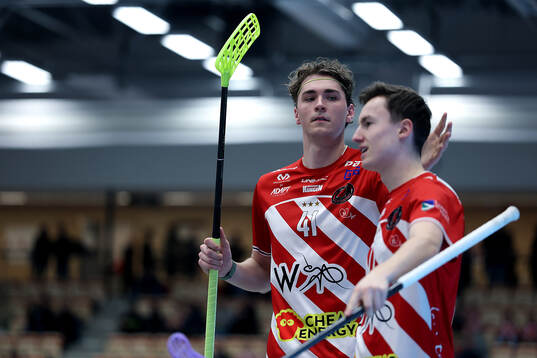 Pixbos Benjamin Schill och Jakob Heins jublar