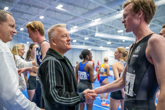 Coach Gjert Ingebrigtsen and Narve Gilje Nordås